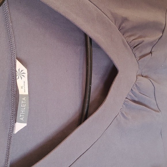 Athleta Neck Long Sleeve Black Midi Sz. M Dress - Picture 2 of 9